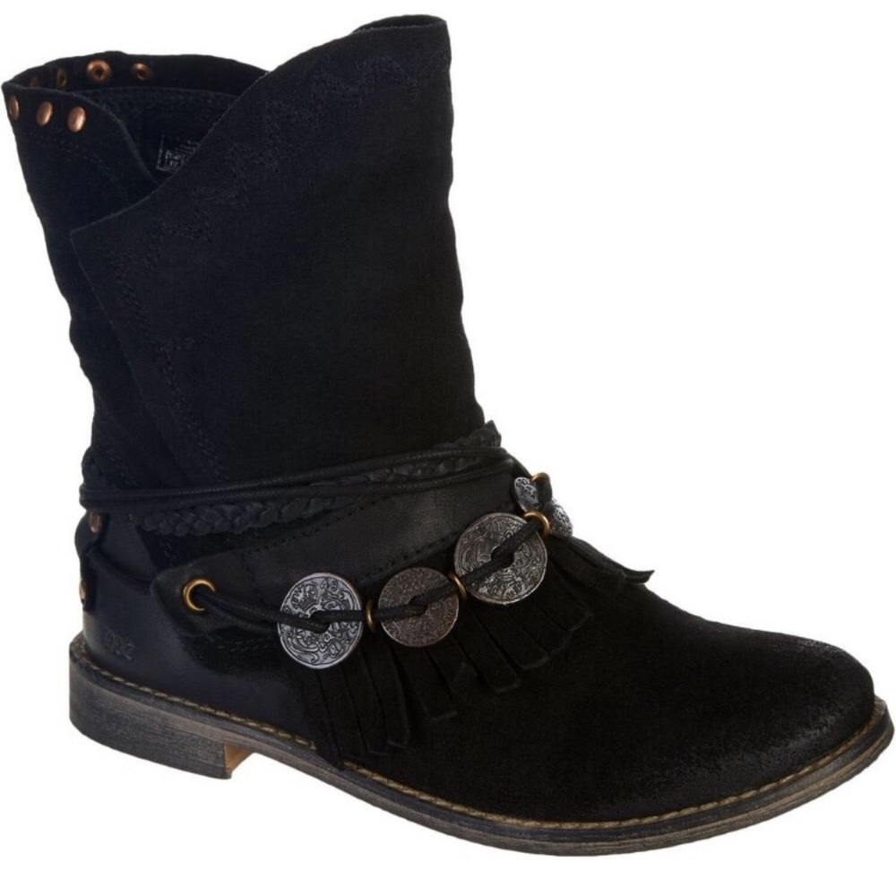 Musse & Cloud Anaeh Suede & Leather Black Boots 9